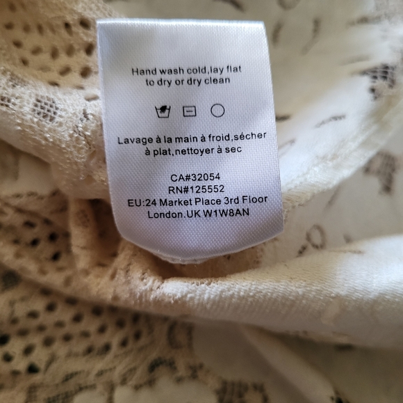 Pre-owned Anthropologie Dolan Left Coast Printed Peplum TOP Size M Boho - Picture 6 of 8